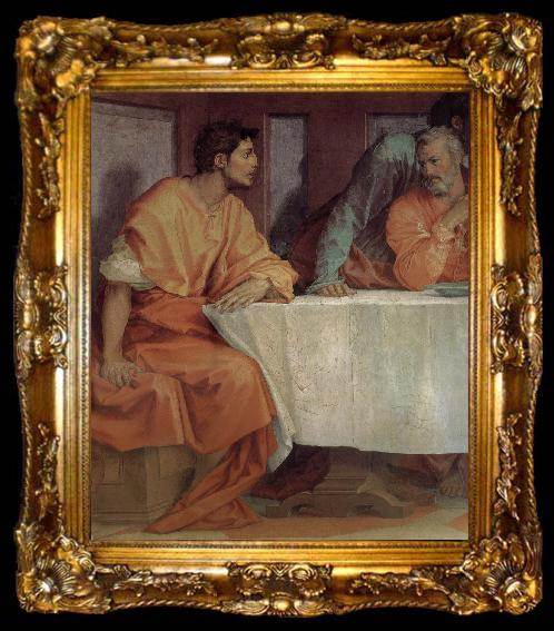 framed  Andrea del Sarto A Part of last supper, ta009-2